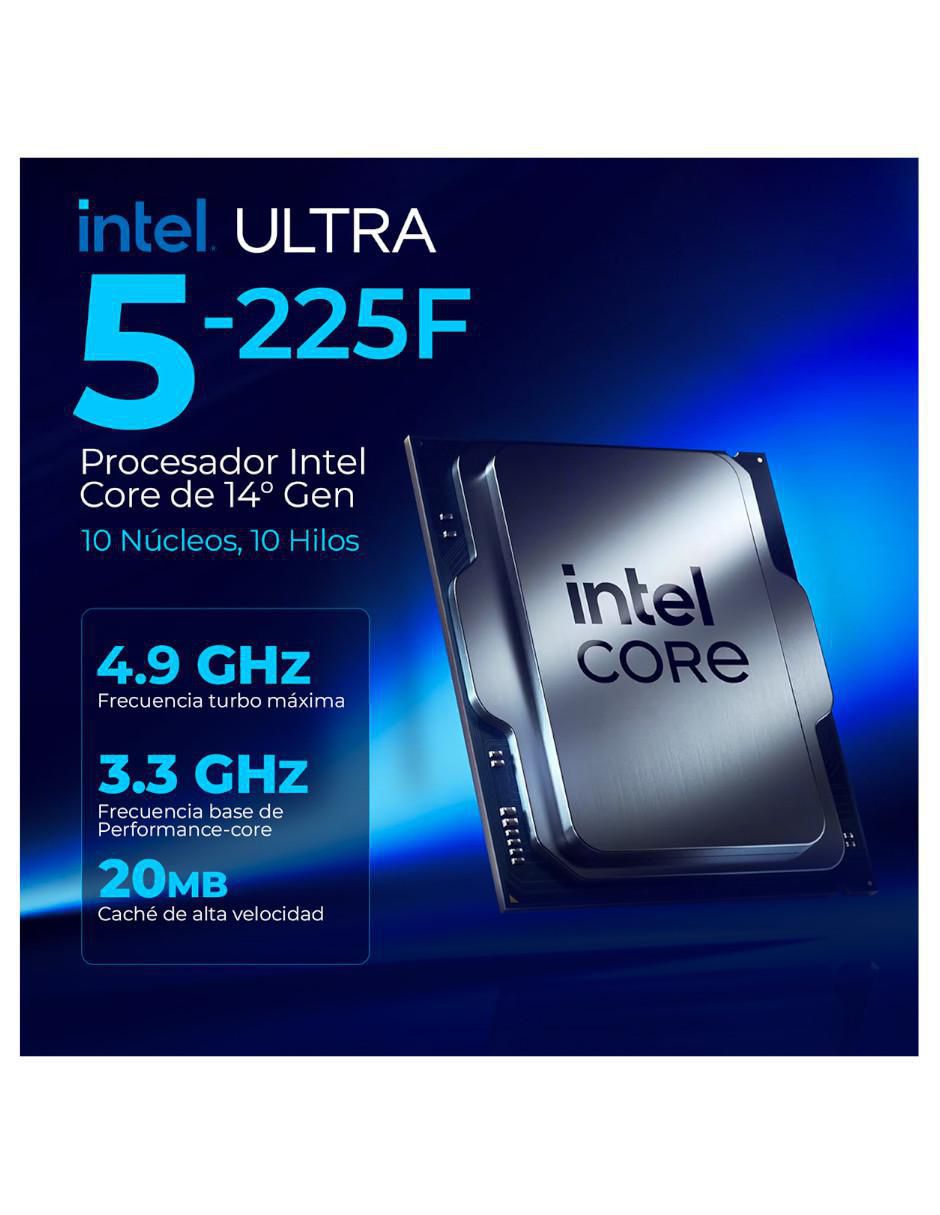 Computadora gamer DXTU532GB55050T7 Intel Core Ultra 5 225F NVIDIA GeForce RTX 5050 32 GB RAM 1 TB SSD 8