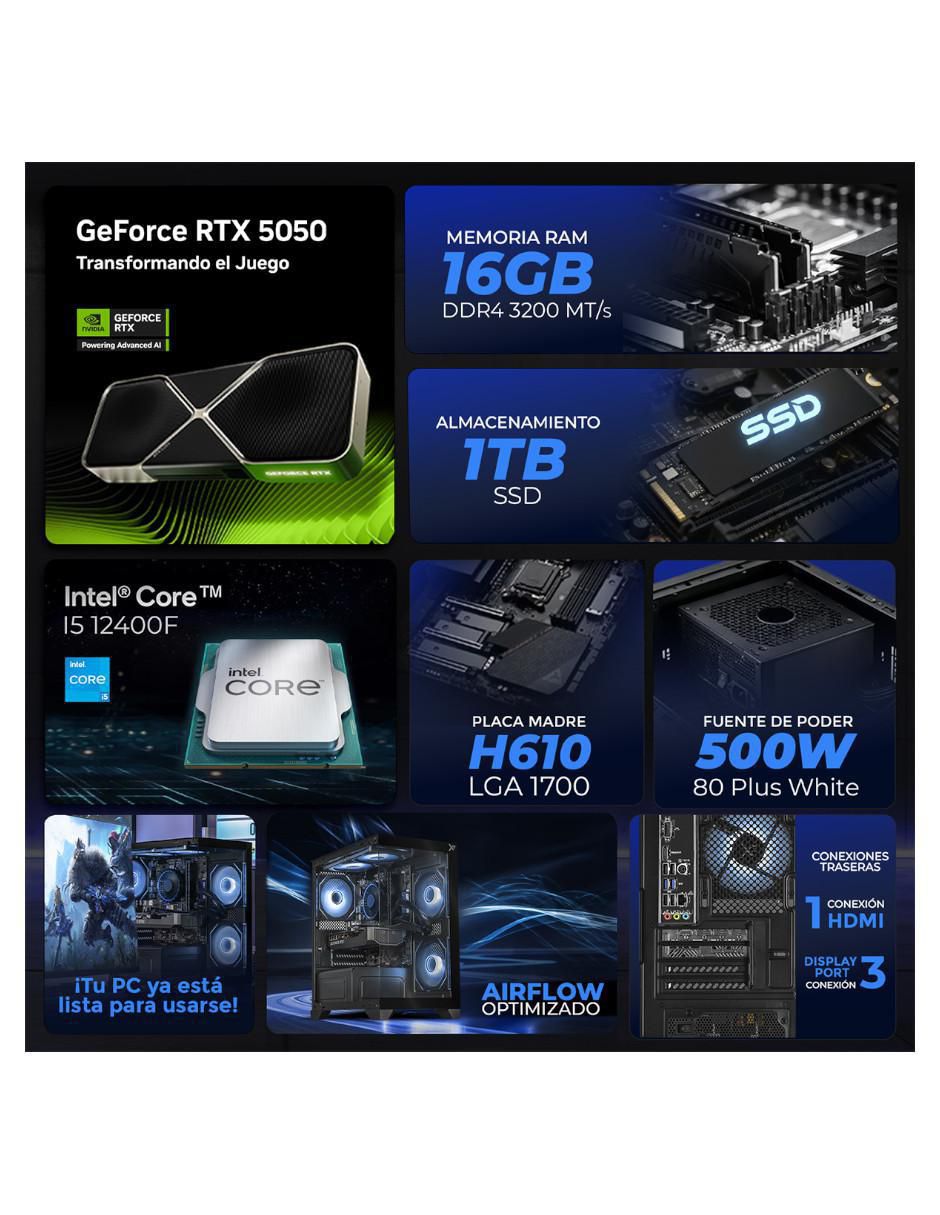 Computadora gamer XTPCI532GB5050MCHB 23.8 pulgadas Full HD Intel Core i5 NVIDIA Geforce RTX 5050 16 GB RAM 1 TB SSD 5