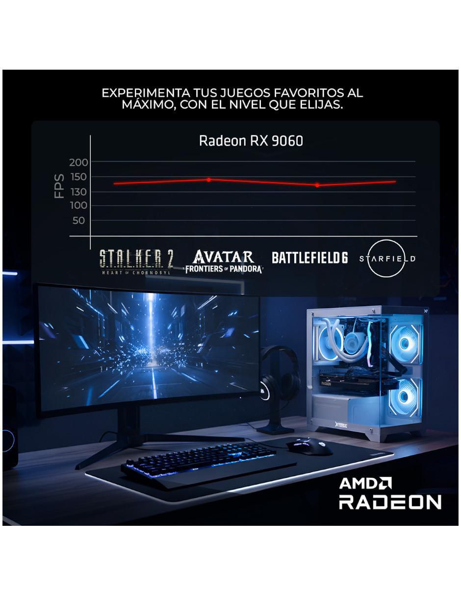 Computadora gamer XTPCR732GB9060AFB AMD Ryzen 7 AMD Radeon RX 9060 32 GB RAM 1 TB SSD 8