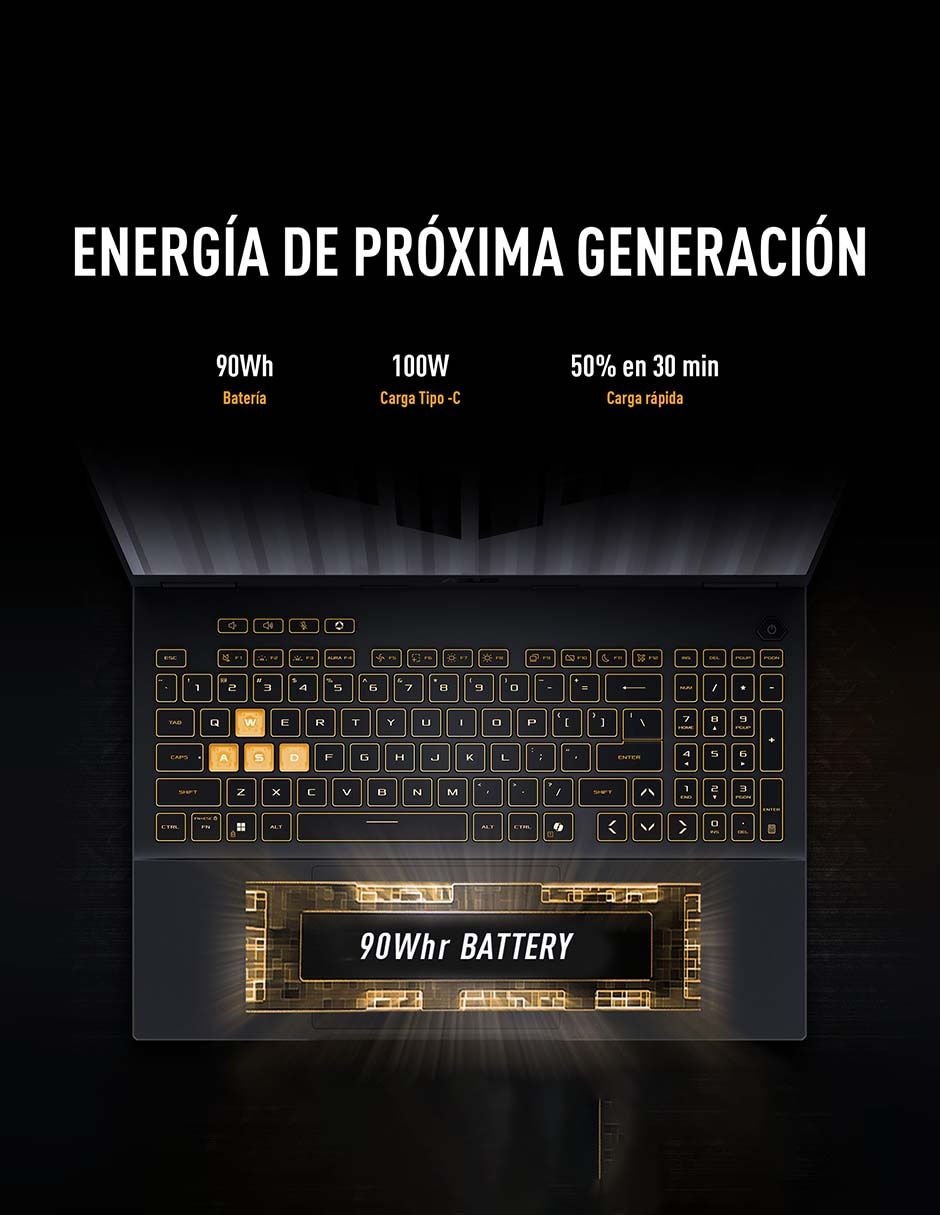 Laptop gamer FX608JHR-RV147W 16 pulgadas WUXGA Intel Core i5 NVIDIA GeForce RTX 5050 16 GB RAM 1 TB SSD 3