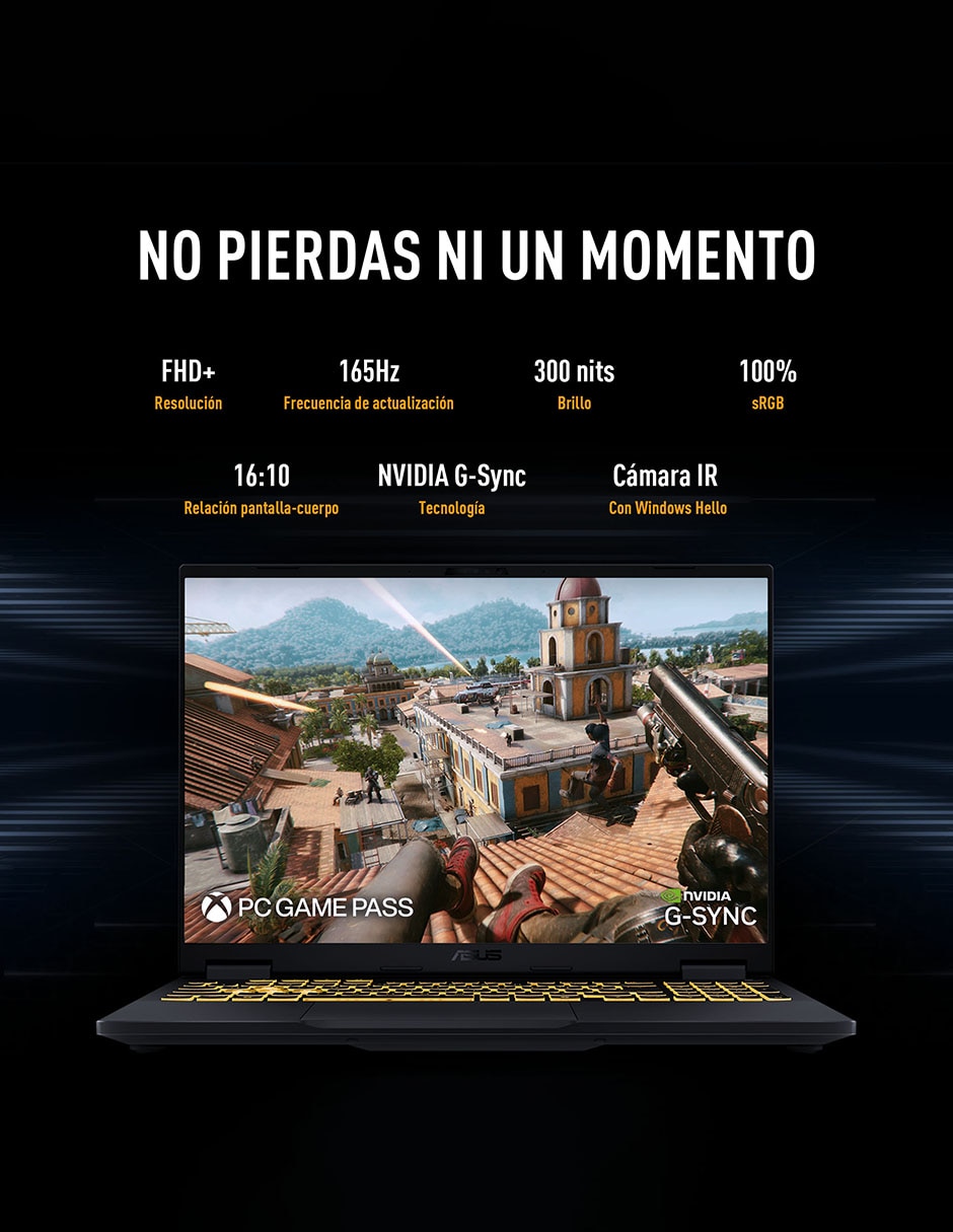 Laptop gamer FX608JHR-RV147W 16 pulgadas WUXGA Intel Core i5 NVIDIA GeForce RTX 5050 16 GB RAM 1 TB SSD 6