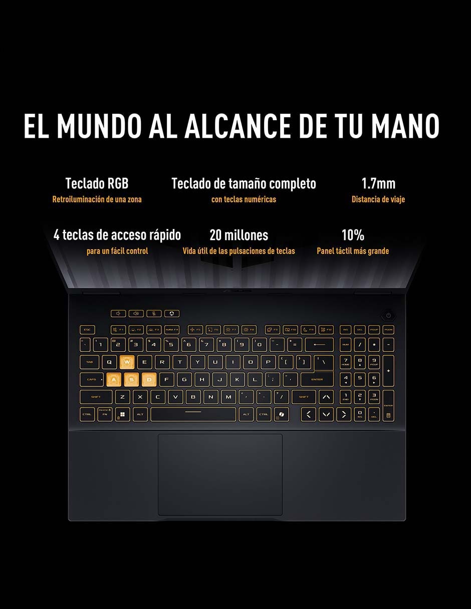 Laptop gamer FX608JHR-RV147W 16 pulgadas WUXGA Intel Core i5 NVIDIA GeForce RTX 5050 16 GB RAM 1 TB SSD 7
