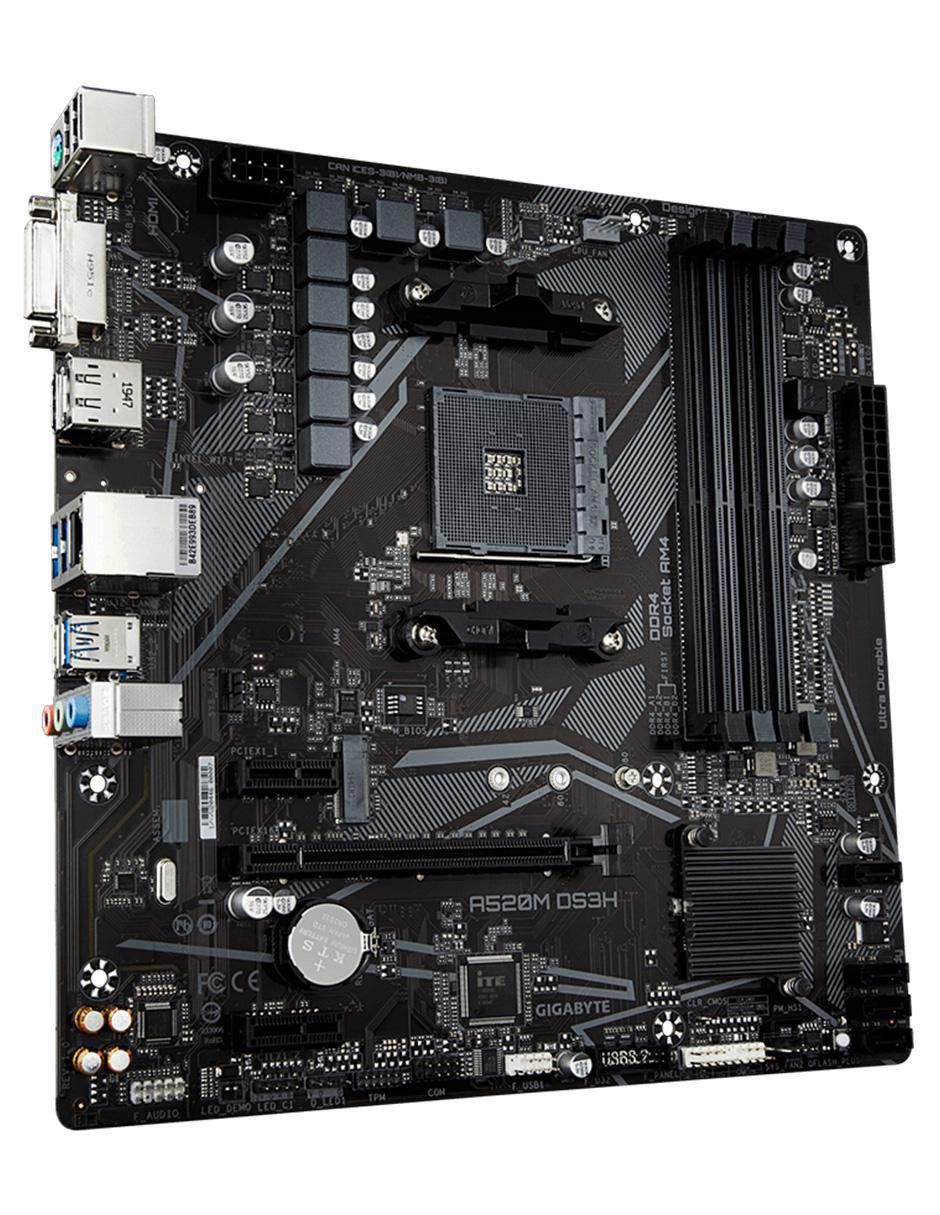 Tarjeta madre A520M DS3H REV.1 compatible con procesador AMD
