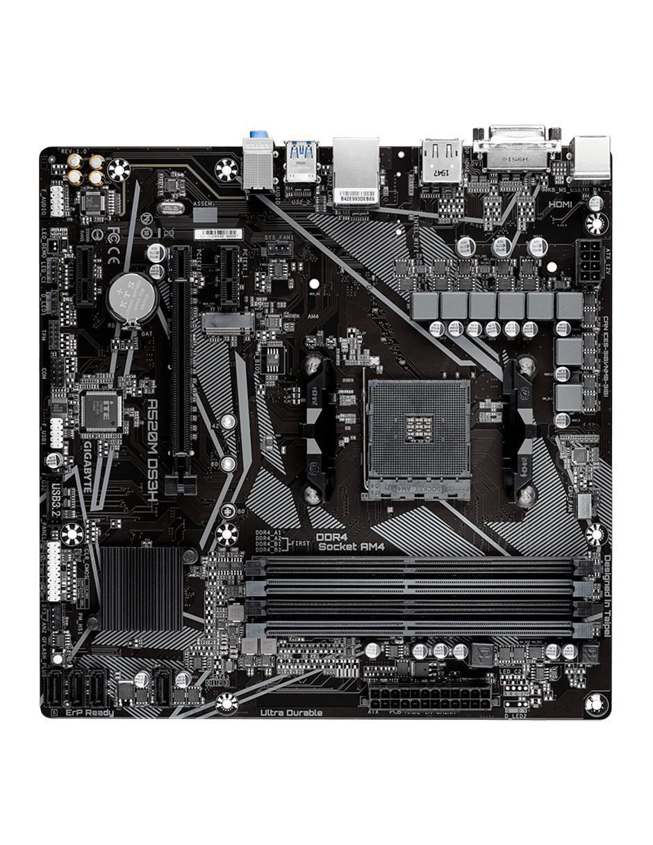Tarjeta madre A520M DS3H REV.1 compatible con procesador AMD 2