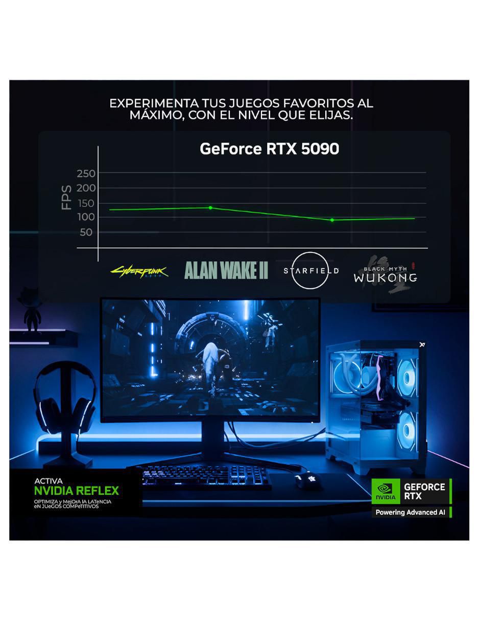 Computadora gamer XTPBAU964GB55090A31W Intel Core Ultra 9 NVIDIA GeForce RTX 5090 32 GB RAM 1 tb SSD 10