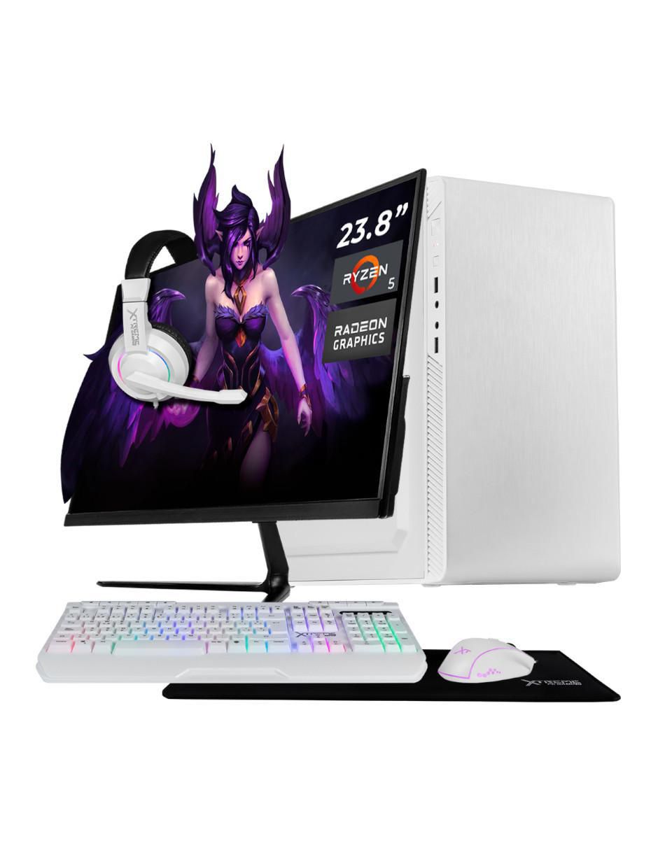 Computadora gamer XTPCR516GBVEGA11MPW 23.8 pulgadas Full HD AMD Ryzen 5 AMD Radeon Vega 11 16 GB RAM 500 GB SSD