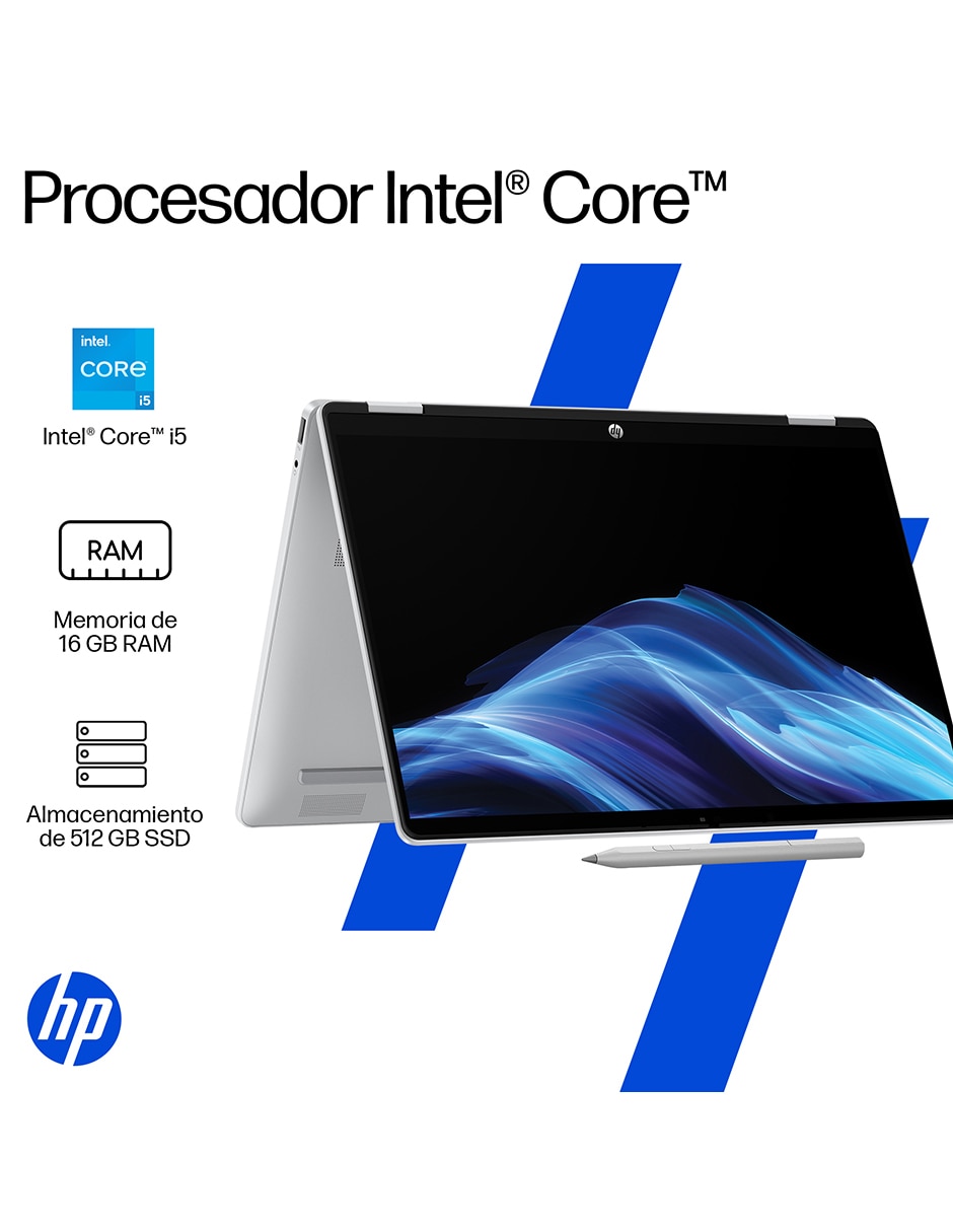 Laptop 2 en 1 touch OmniBook 5 Flip 14-fp0054la 14 pulgadas 2K Intel Core i5 integradas 16 GB RAM 512 GB SSD 14