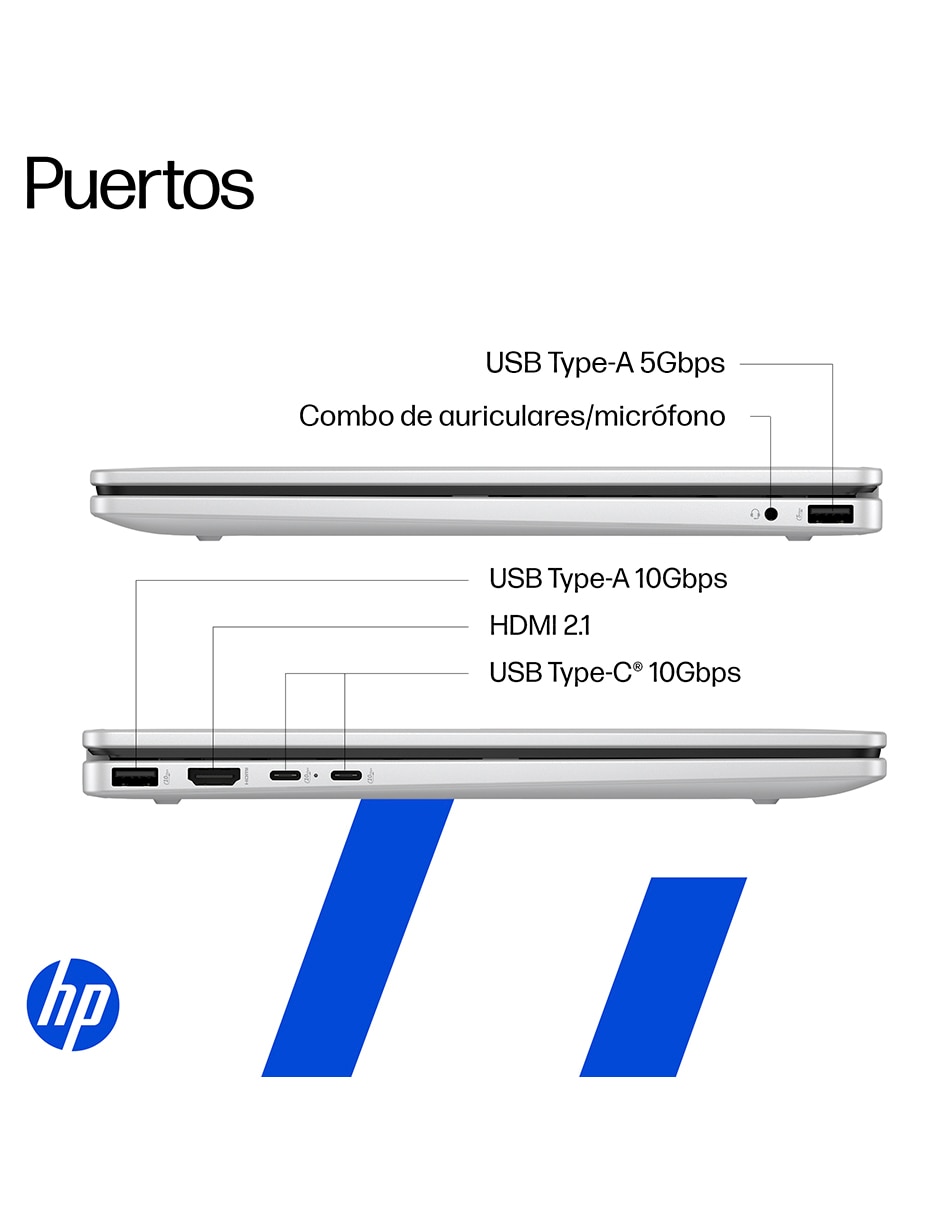 Laptop 2 en 1 touch OmniBook 5 Flip 14-fp0054la 14 pulgadas 2K Intel Core i5 integradas 16 GB RAM 512 GB SSD 16