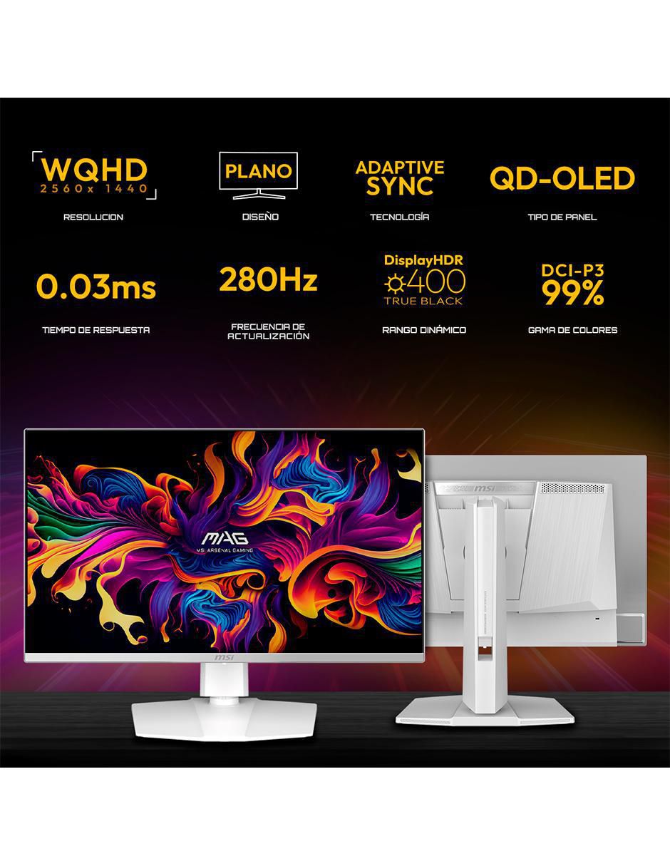 Monitor gamer Standard WQHD 27 pulgadas MAG 272QPW QD-OLED X28 2