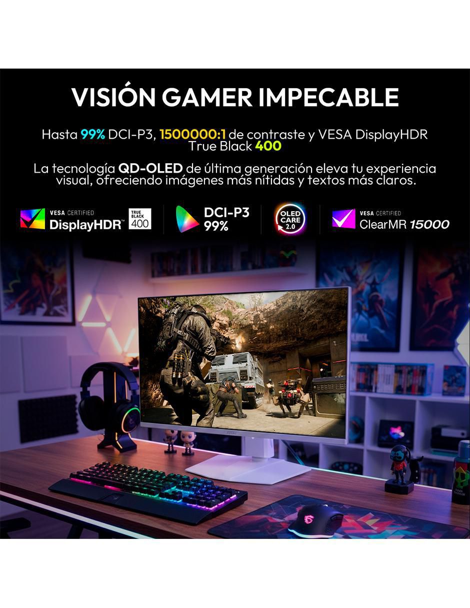 Monitor gamer Standard WQHD 27 pulgadas MAG 272QPW QD-OLED X28 5