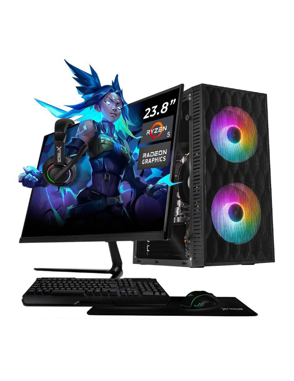 Computadora gamer XTPCR516GBVEGA11MFB 23.8 pulgadas Full HD AMD Ryzen 5 AMD Radeon Vega 11 16 GB RAM 1 TB SSD