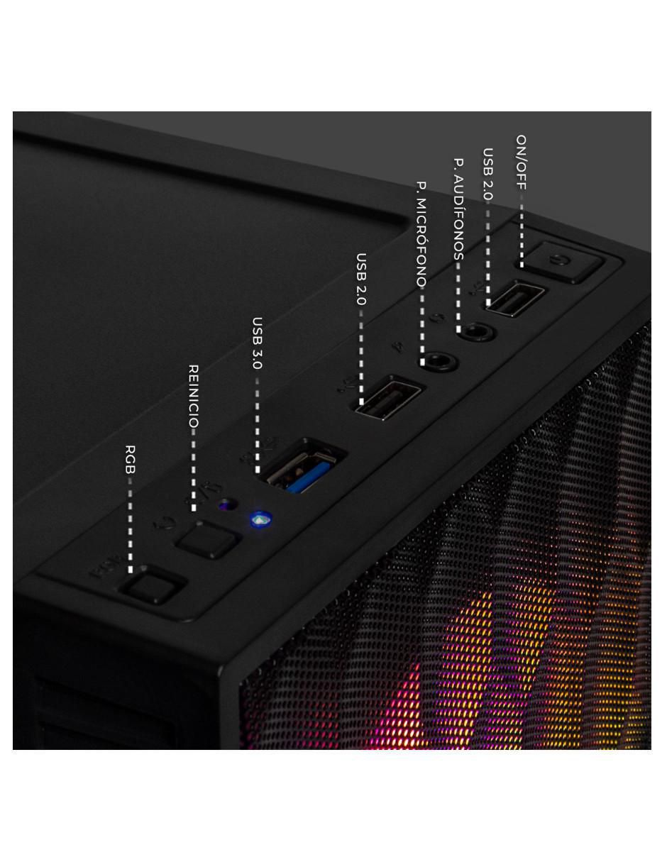 Computadora gamer XTPCR516GBVEGA11MFB 23.8 pulgadas Full HD AMD Ryzen 5 AMD Radeon Vega 11 16 GB RAM 1 TB SSD 10