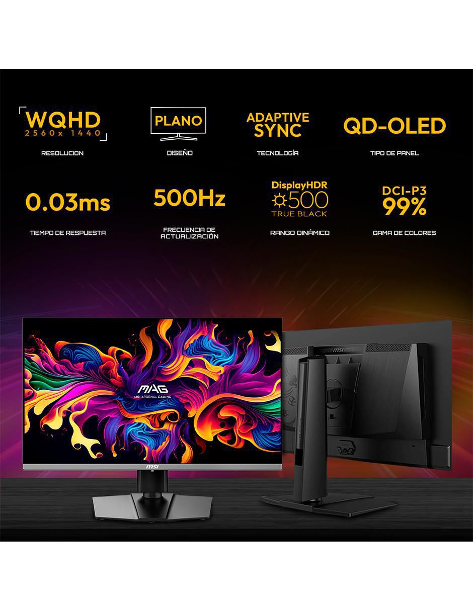 Monitor gamer MAG 272QP QD-OLED X50 standard WQHD 27 pulgadas MAG 272QP QD-OLED X50 2