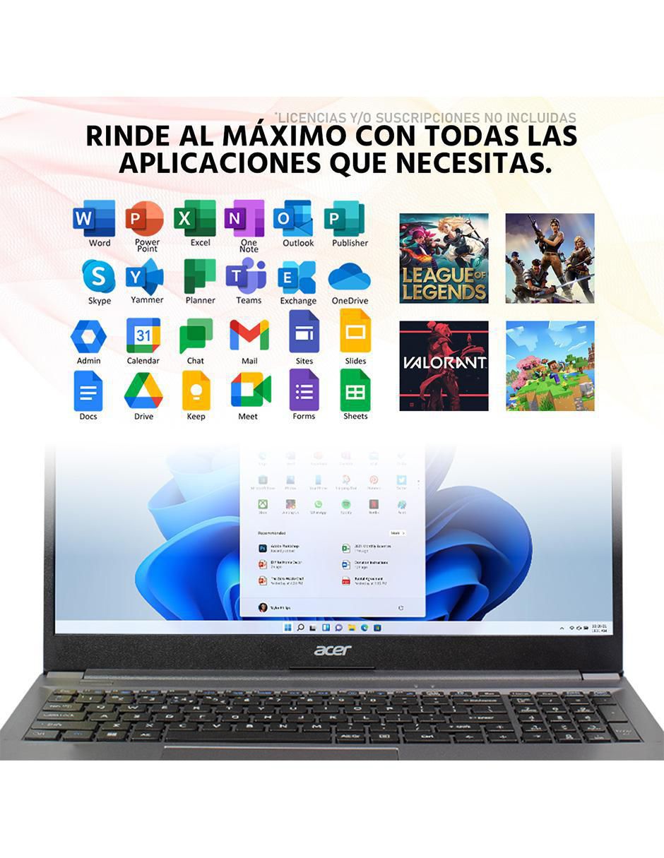 Laptop Aspire Lite 15 15.6 pulgadas Full HD AMD Ryzen 5 AMD Radeon 32 GB RAM 512 GB SSD 4