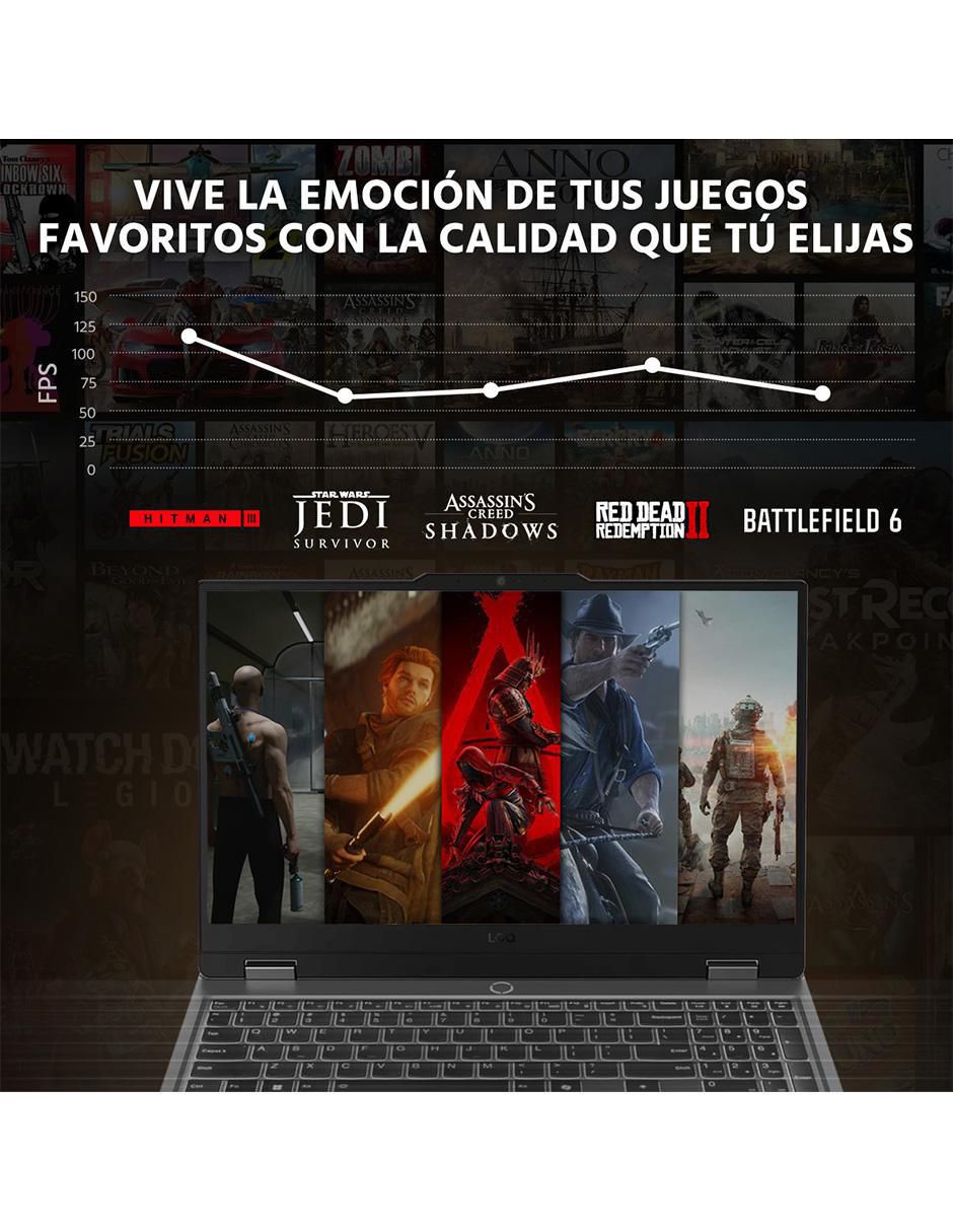 Laptop gamer LOQ 15 15.6 pulgadas Full HD AMD Ryzen 5 NVIDIA GeForce RTX 3050 16  GB RAM 512 GB SSD 5