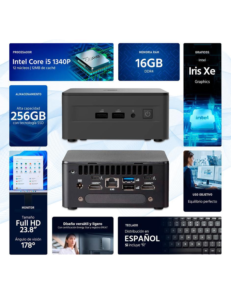 Computadora de escritorio NUC 13 PRO Intel Core i5 Intel Iris Xe 16 GB RAM 250 GB SSD 2