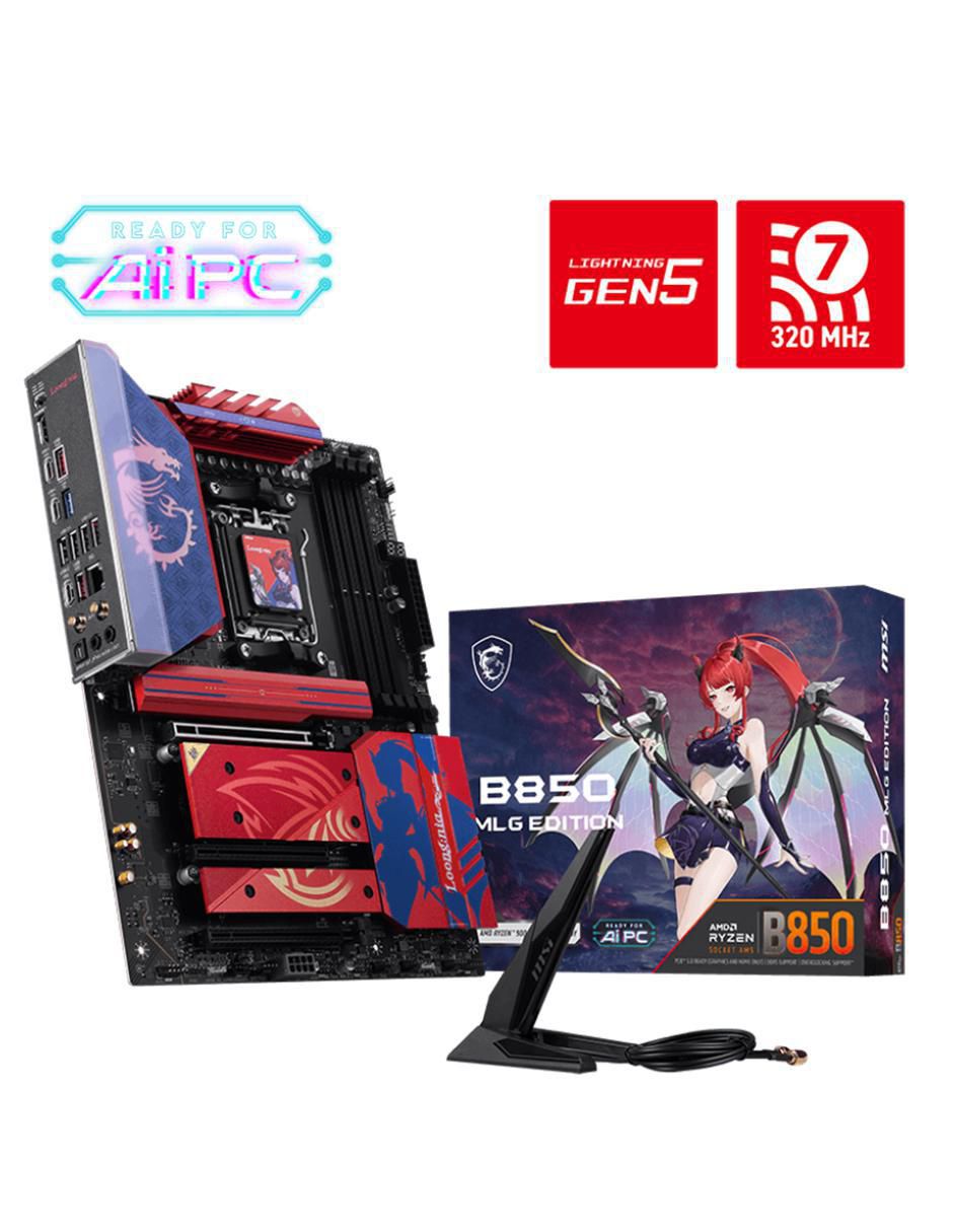 Tarjeta madre B850 MLG Edition compatible con procesador AMD 5