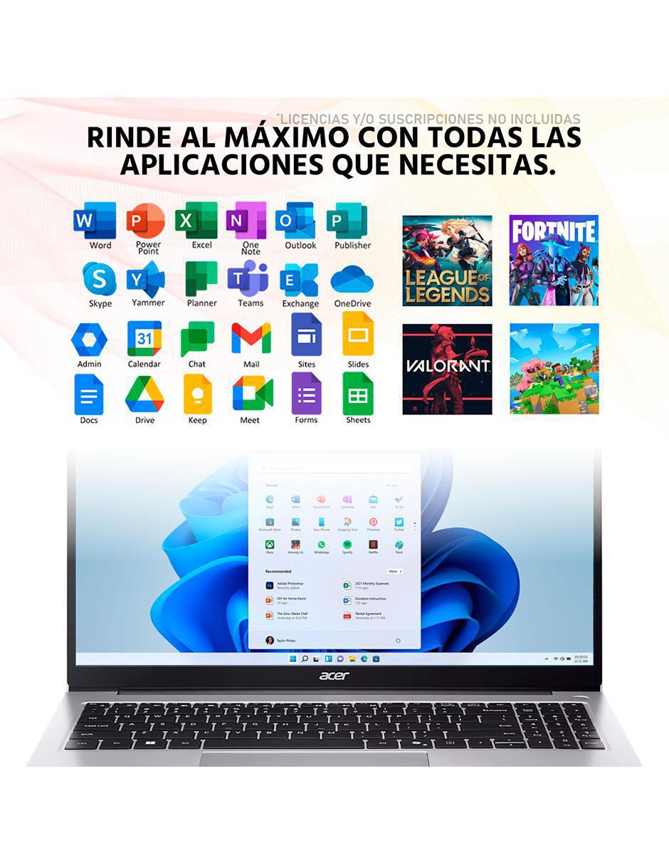 Laptop Aspire 3 15.6 pulgadas Full HD AMD Ryzen 7 AMD Radeon 32 GB RAM 512 GB SSD 9