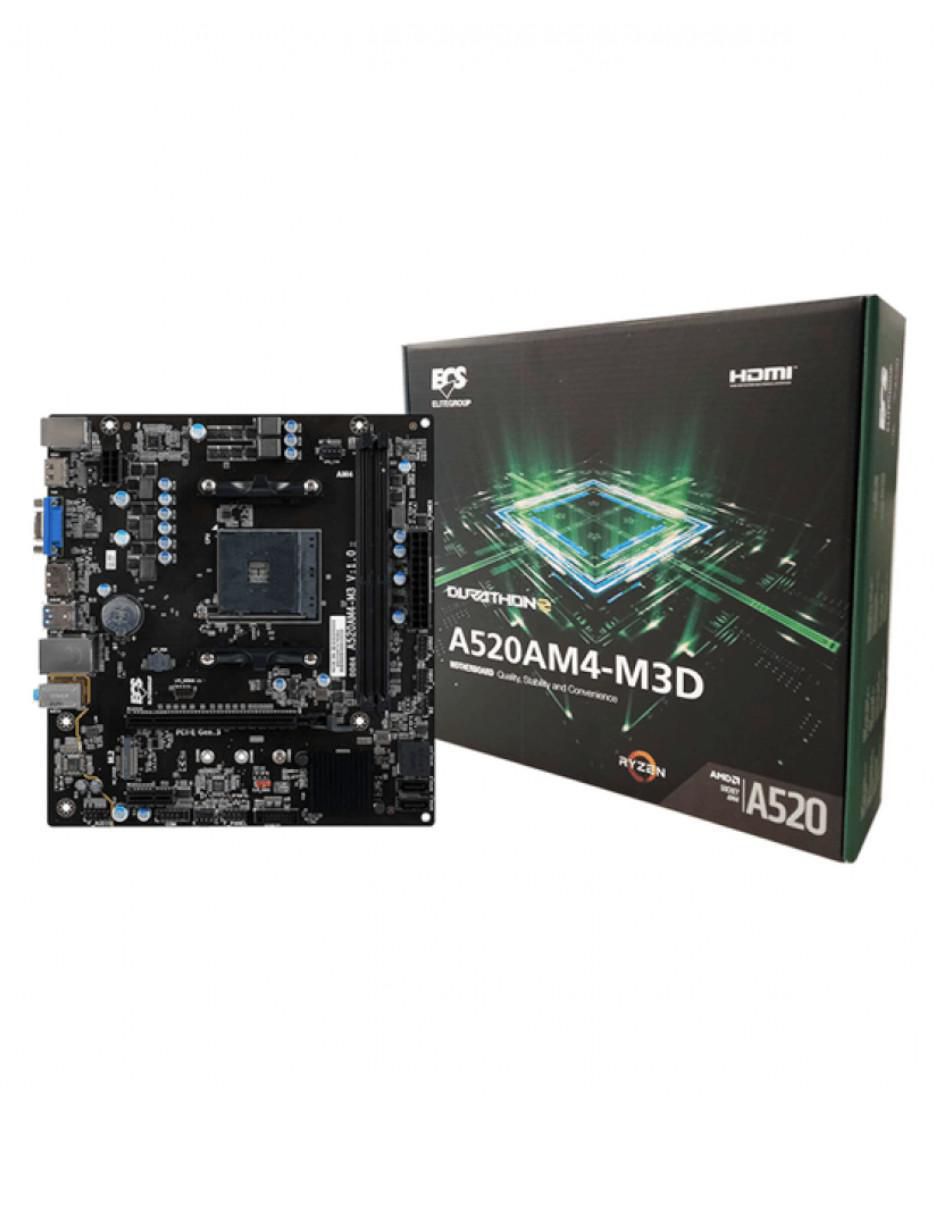 Tarjeta madre A520AM4-M3D compatible con procesador AMD