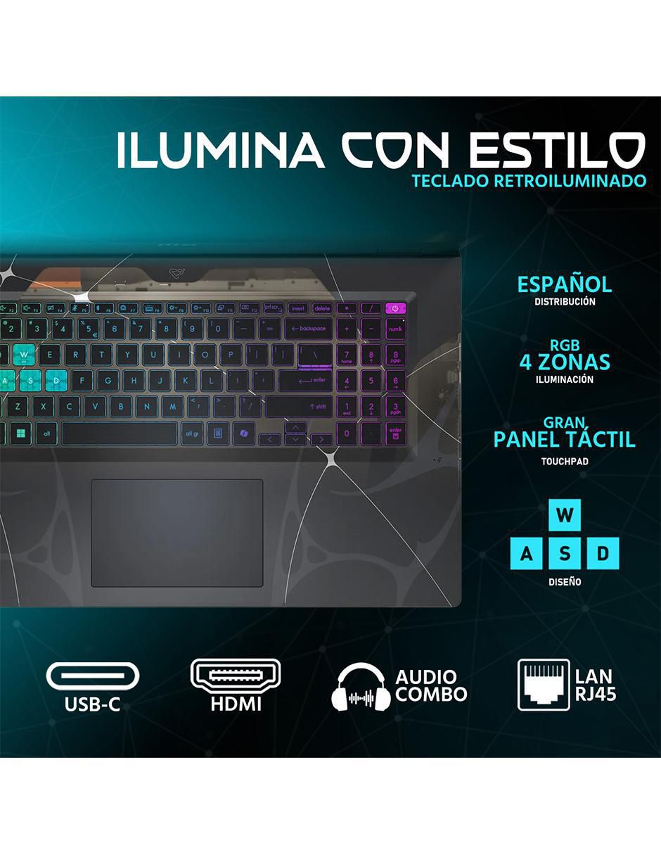 Laptop gamer Cyborg 17 17.3 pulgadas Full HD Intel Core 7 240H NVIDIA GeForce RTX 5060 16 GB RAM 1 TB SSD 8