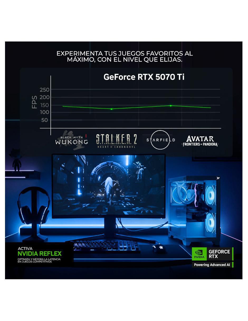 Computadora gamer XTPCU932GB55070TIMAE 32 pulgadas QHD Intel core ultra 9 NVIDIA GeForce RTX 5070 Ti 32 GB RAM 2 TB SSD 9