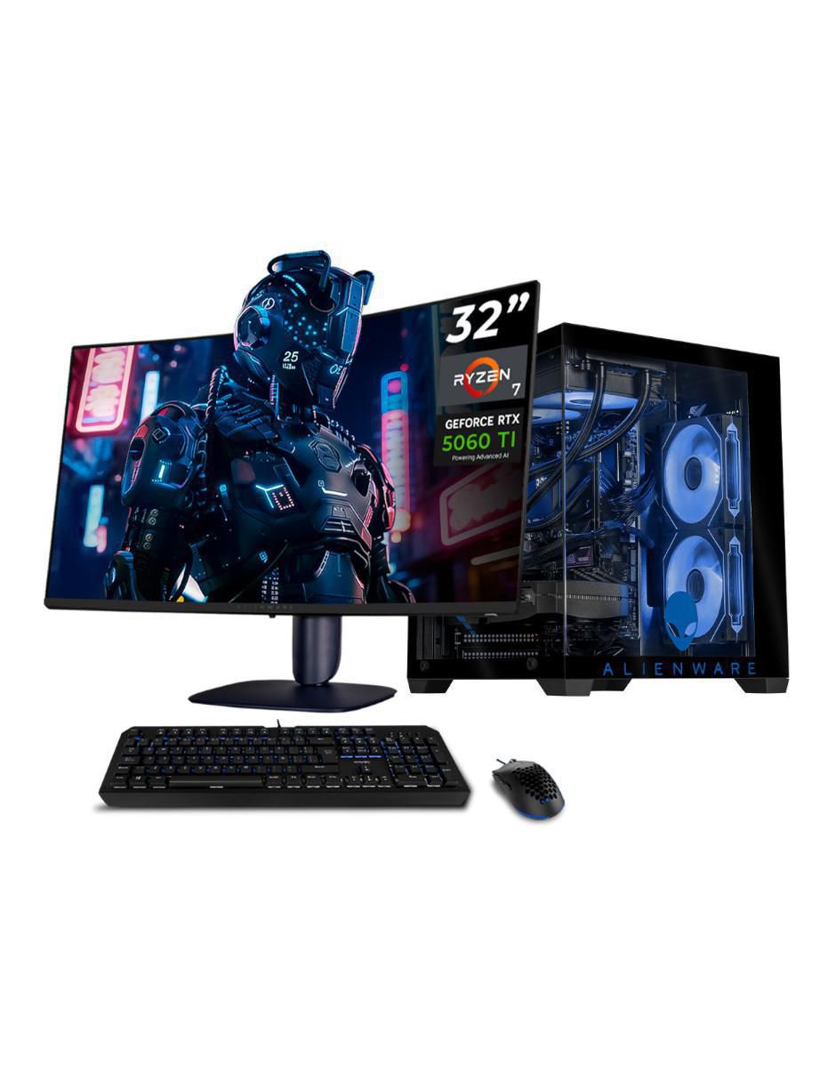 Computadora gamer XTPCR732GB5060TIMAE 32 pulgadas QHD AMD Ryzen 7 NVIDIA GeForce RTX 5060 Ti 32 GB RAM 1 TB SSD