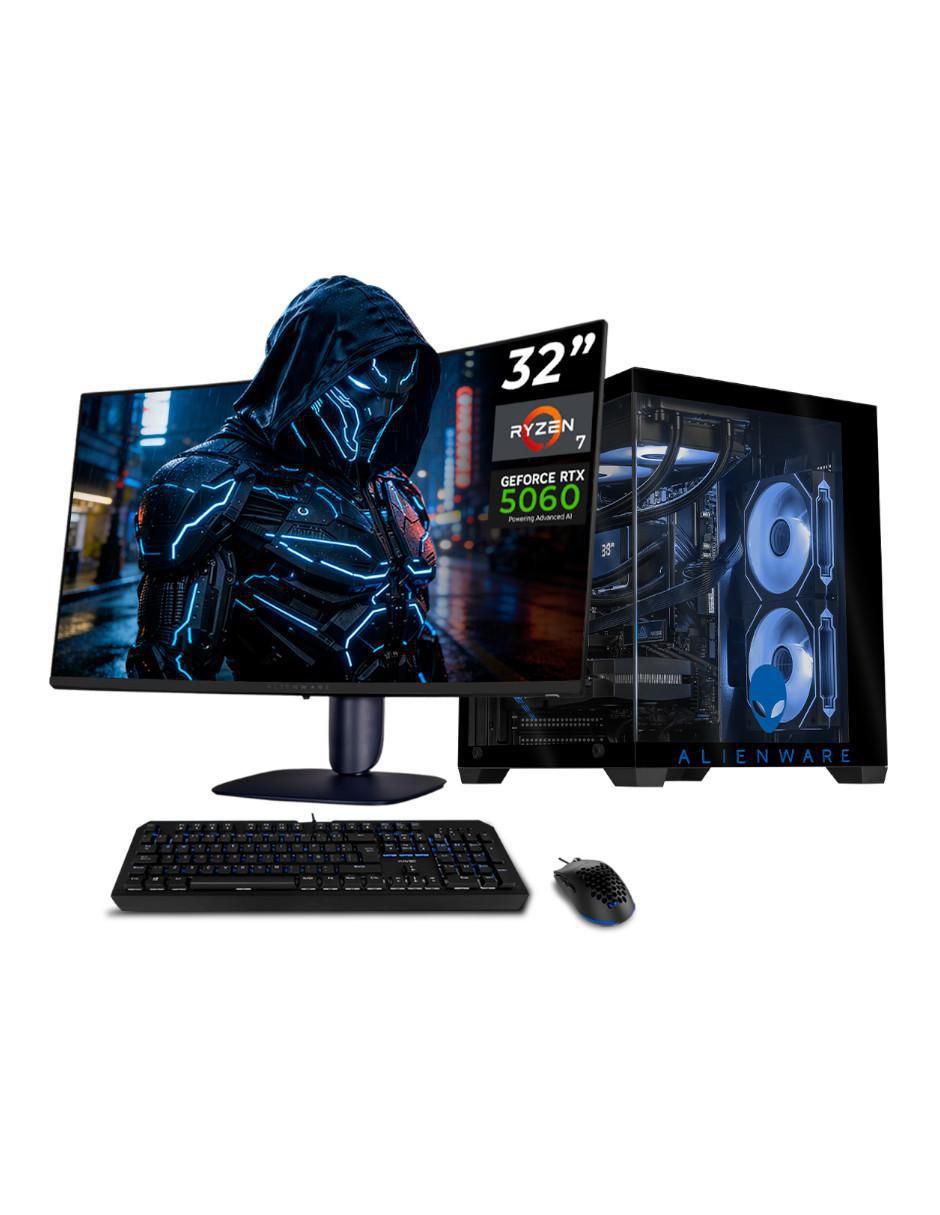 Computadora gamer XTPCR732GB5060MAE 32 pulgadas QHD AMD Ryzen 7 NVIDIA GeForce RTX 5060 32 GB RAM 1 TB SSD