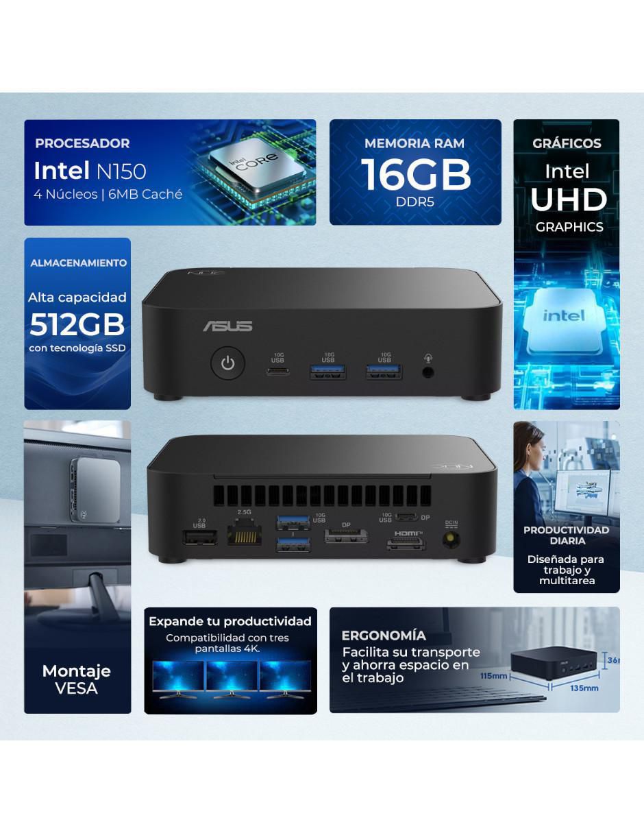 Mini PC Nuc 14 Essential Intel N150 Integrada 16 GB RAM 512 GB SSD 4
