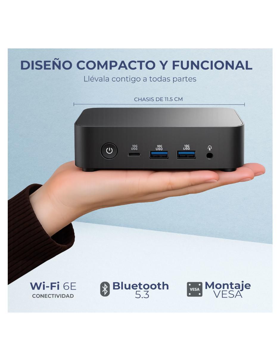 Mini pc NUC 14 Essential Intel N150 integrada 16 GB RAM 512 GB SSD 3