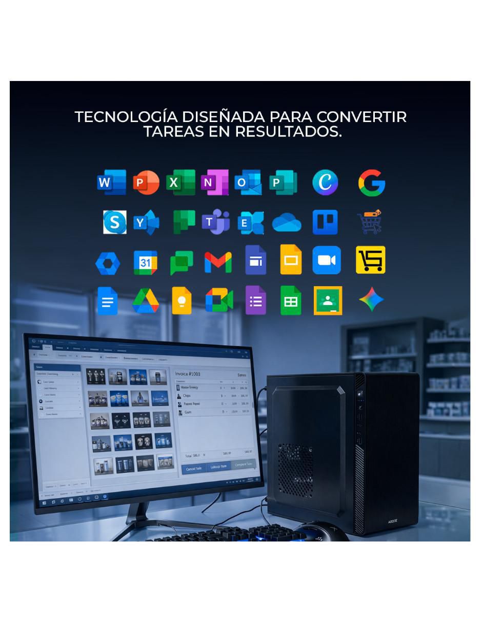 Computadora de escritorio Intel N100 Intel UHD Graphics 16 GB RAM 256 GB SSD 9