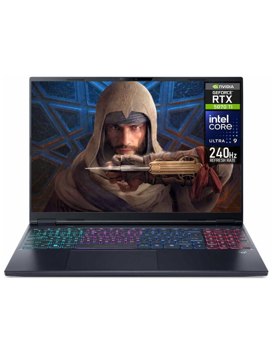 Laptop gamer Predator Helios Neo 16S 16 pulgadas WQXGA Intel core ultra 9 NVIDIA GeForce RTX 5070 ti 32 GB RAM 1 TB SSD