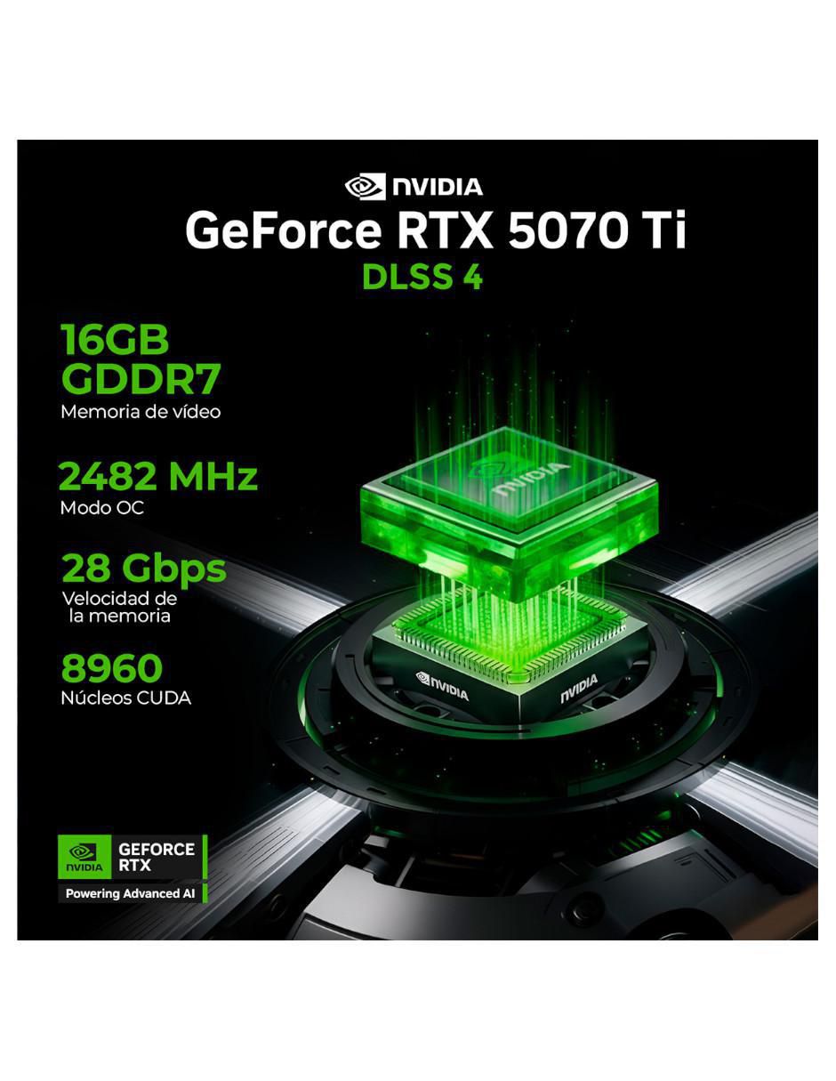 Computadora gamer XTMSII932GB55070TI110RW Intel Core i9 NVIDIA GeForce RTX 5070 Ti 32 GB RAM 1 TB SSD 7