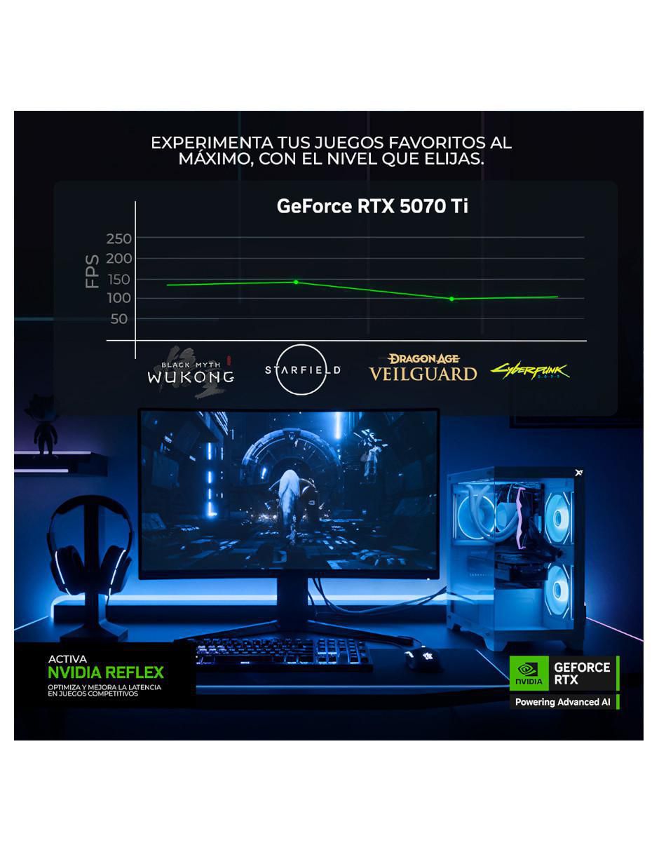 Computadora gamer XTMSIR932GB55070TI110RW AMD Ryzen 9 NVIDIA GeForce RTX 5070 Ti 32 GB RAM 1 TB SSD 9