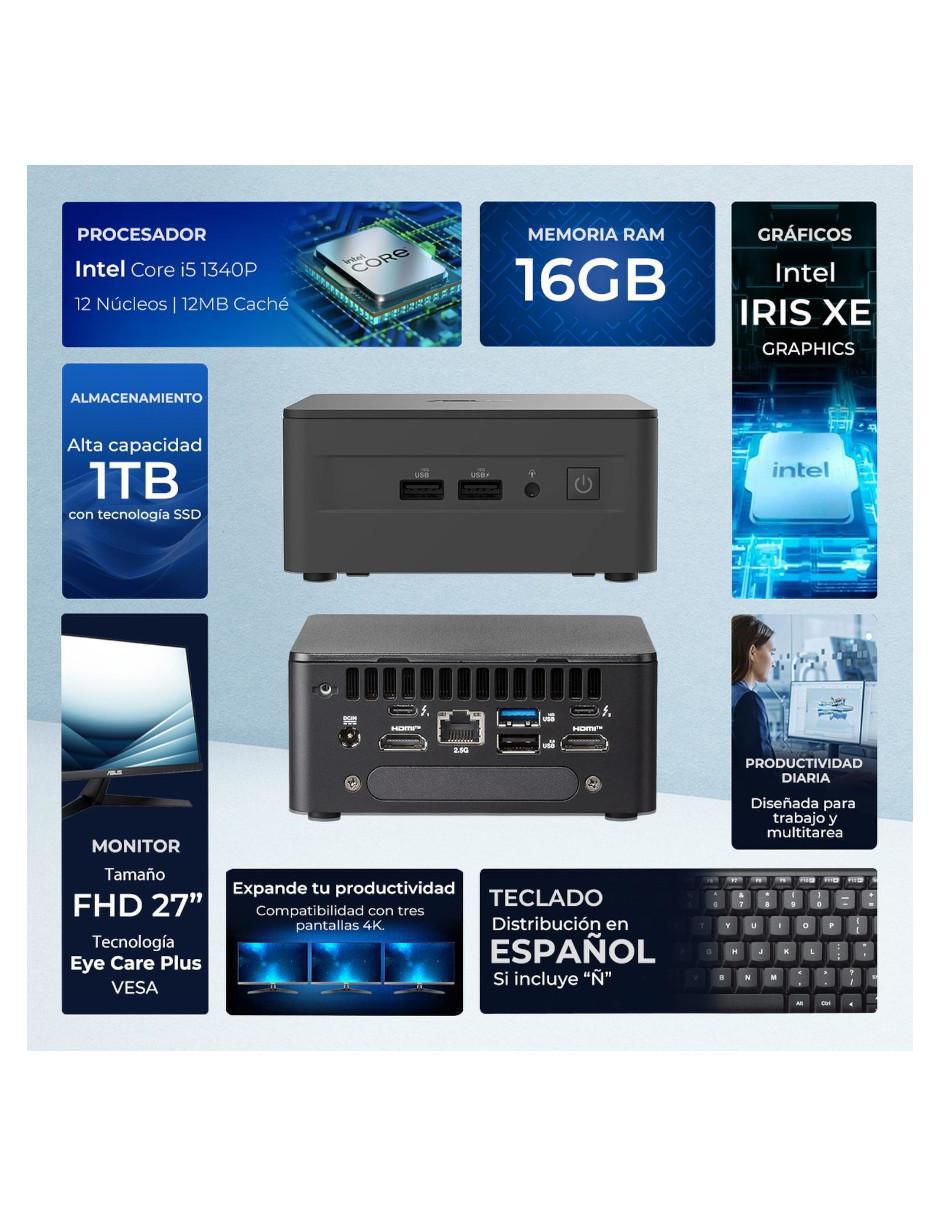 Mini PC Nuc 13 Pro Intel Core i5 Intel Iris Xe 16  GB RAM 1 TB SSD 2