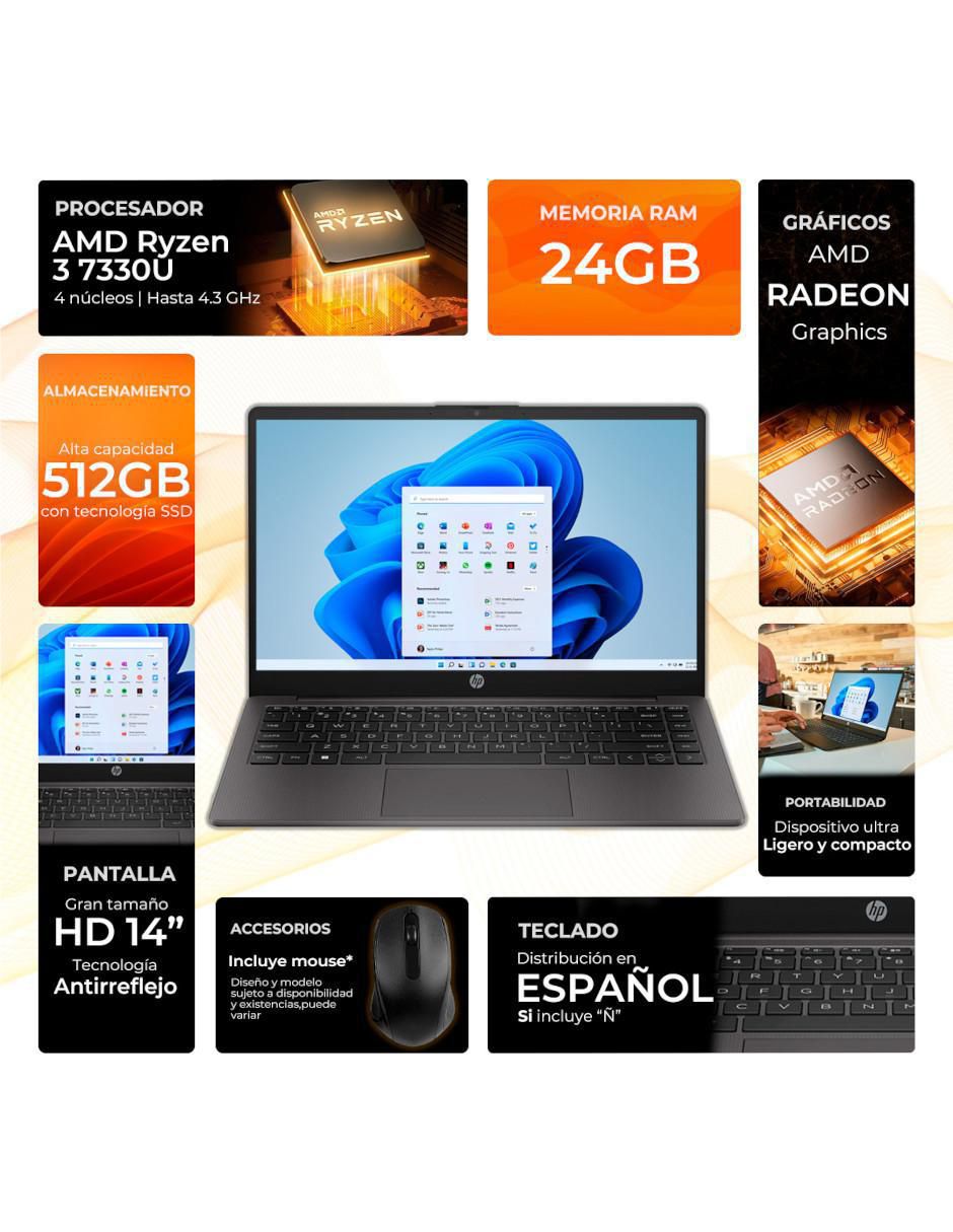 Laptop 245 G10 14 pulgadas HD AMD Ryzen 3 AMD Radeon Graphics 24 GB RAM 512 GB SSD 2