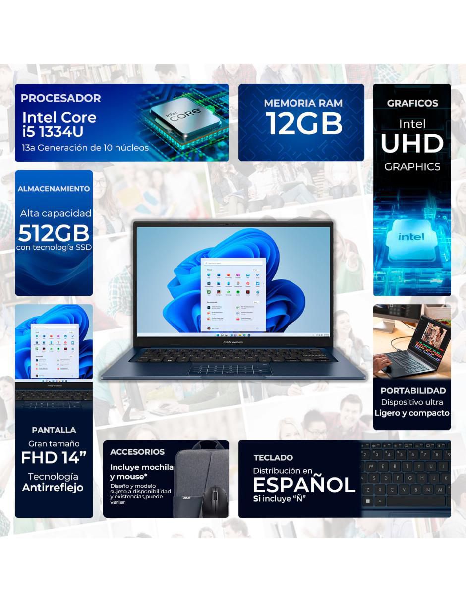 Laptop Vivobook 14 14 pulgadas Full HD Intel Core i5 Intel UHD 12 GB RAM 512 GB SSD 2