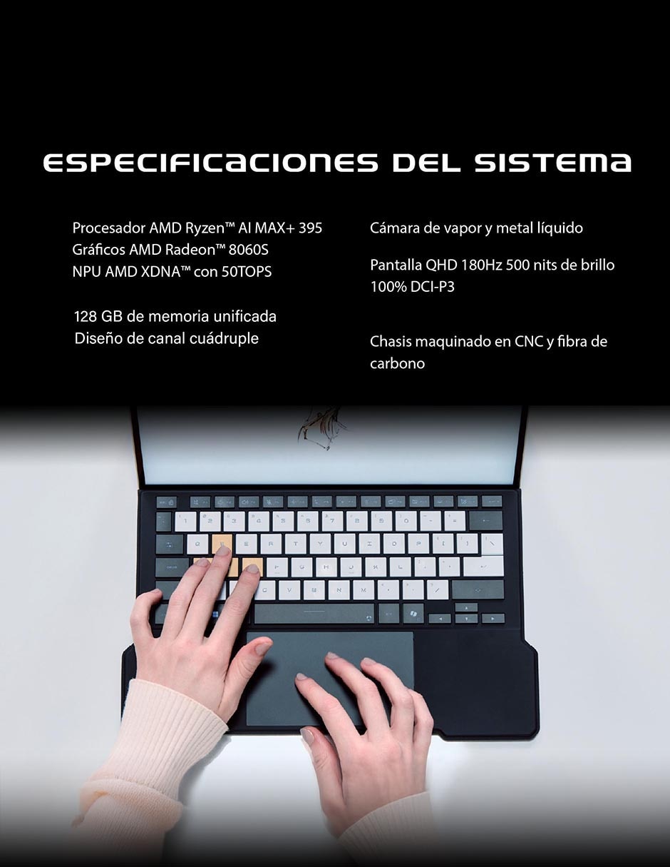 Laptop gamer touch ROG Flow Z13 Kojima Edition 13.4 pulgadas WQXGA AMD Ryzen AI Max+ 395 AMD Radeon Graphics 128 GB RAM 1 TB SSD 2
