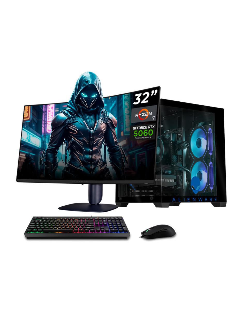 Computadora gamer XTPCR716GB5060MAE 32 pulgadas QHD AMD Ryzen 7 NVIDIA GeForce RTX 5060 16 GB RAM 1 TB SSD