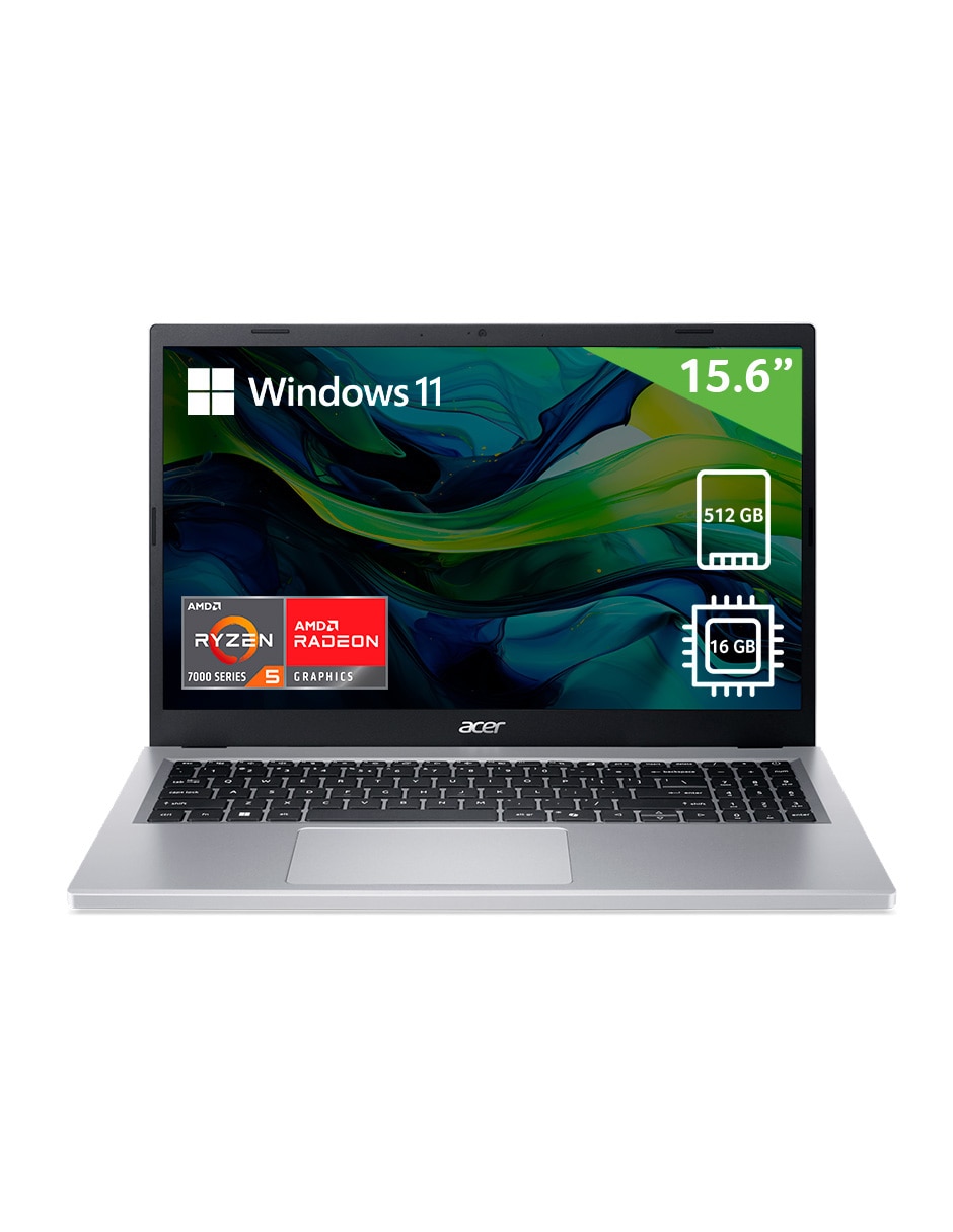 Laptop Thin & Light pantalla táctil Aspire Go15 15.6 pulgadas FULL HD AMD Ryzen 5 AMD Radeon Graphics 16 GB RAM 512 GB SSD
