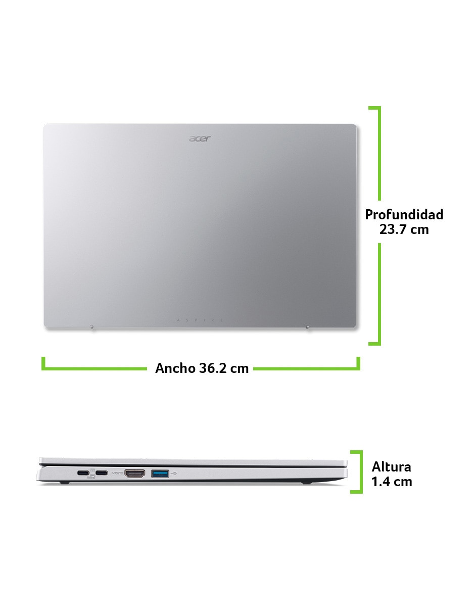Laptop Thin & Light pantalla táctil Aspire Go15 15.6 pulgadas FULL HD AMD Ryzen 5 AMD Radeon Graphics 16 GB RAM 512 GB SSD 7