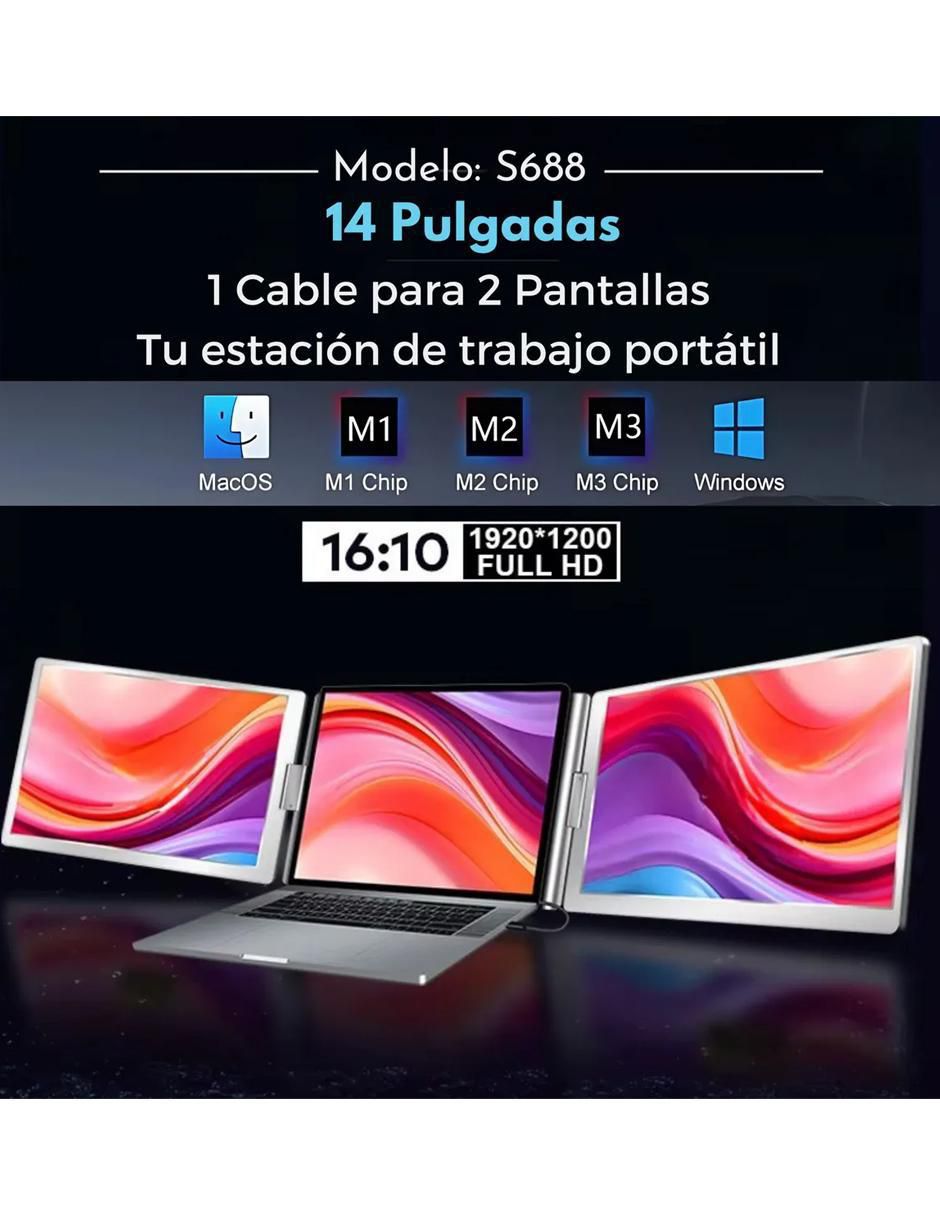 Monitor portátil IPS Full HD 14 pulgadas S688 2