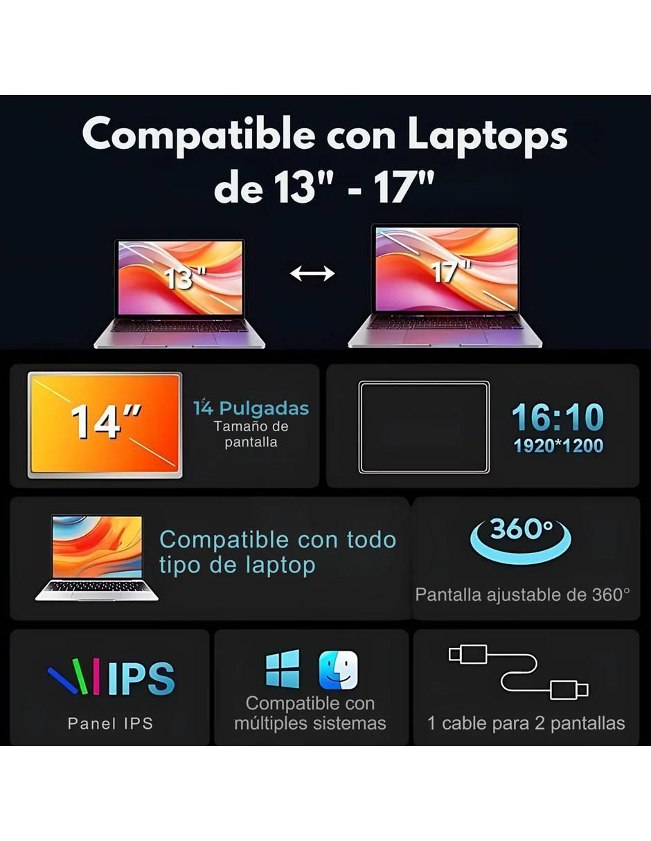 Monitor portátil IPS Full HD 14 pulgadas S688 5
