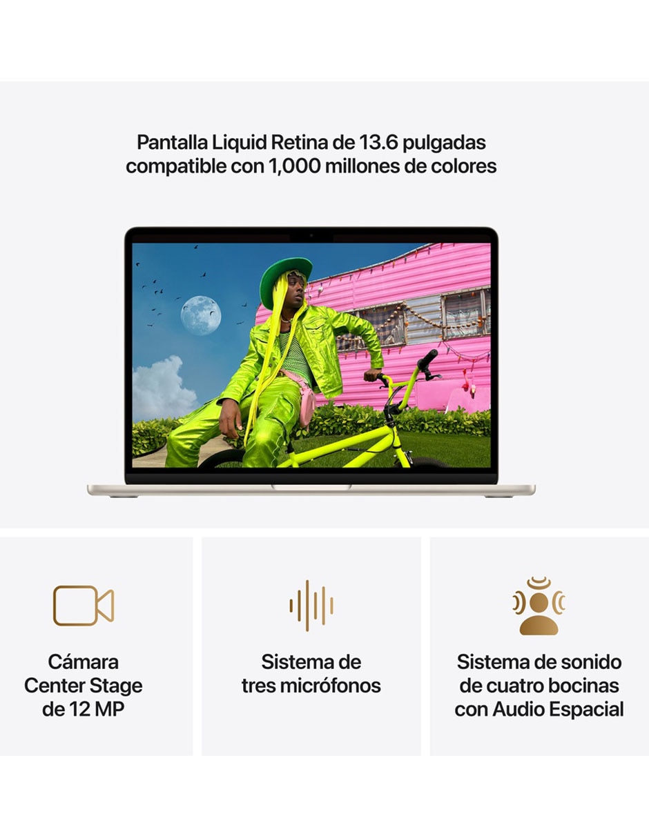 MacBook Air 13 pulgadas Chip M5 16 GB RAM 512 GB SSD Blanco Estelar 5