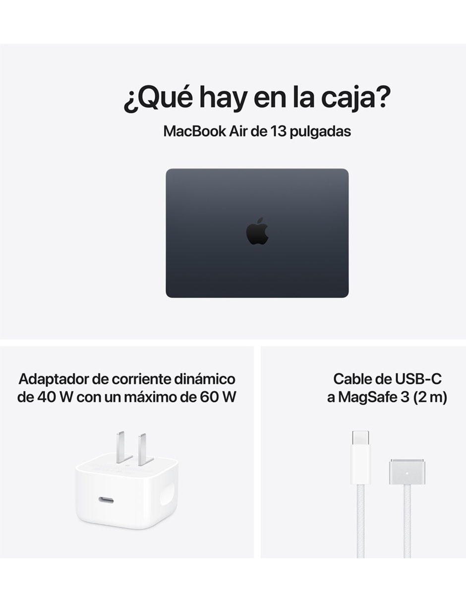 MacBook Air 13 pulgadas Chip M5 16 GB RAM 1 TB SSD Medianoche 9