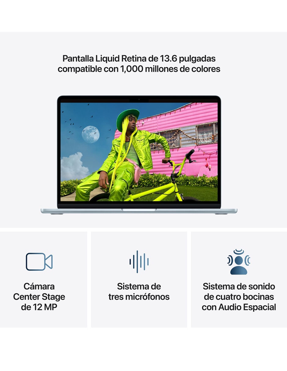 MacBook Air 13 pulgadas Chip M5 16 GB RAM 512 GB SSD Azul Cielo 5