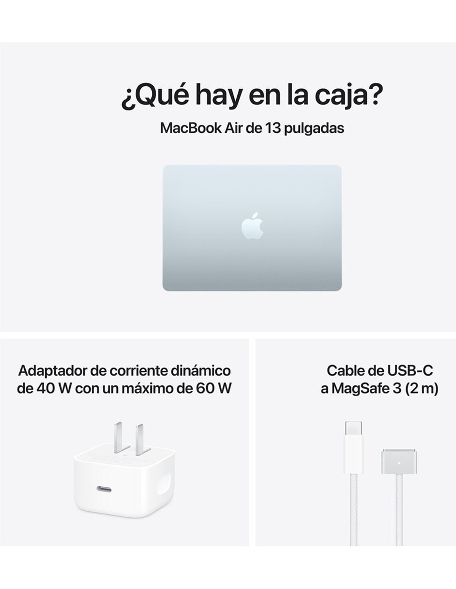 MacBook Air 13 pulgadas Chip M5 16 GB RAM 512 GB SSD Azul Cielo 9