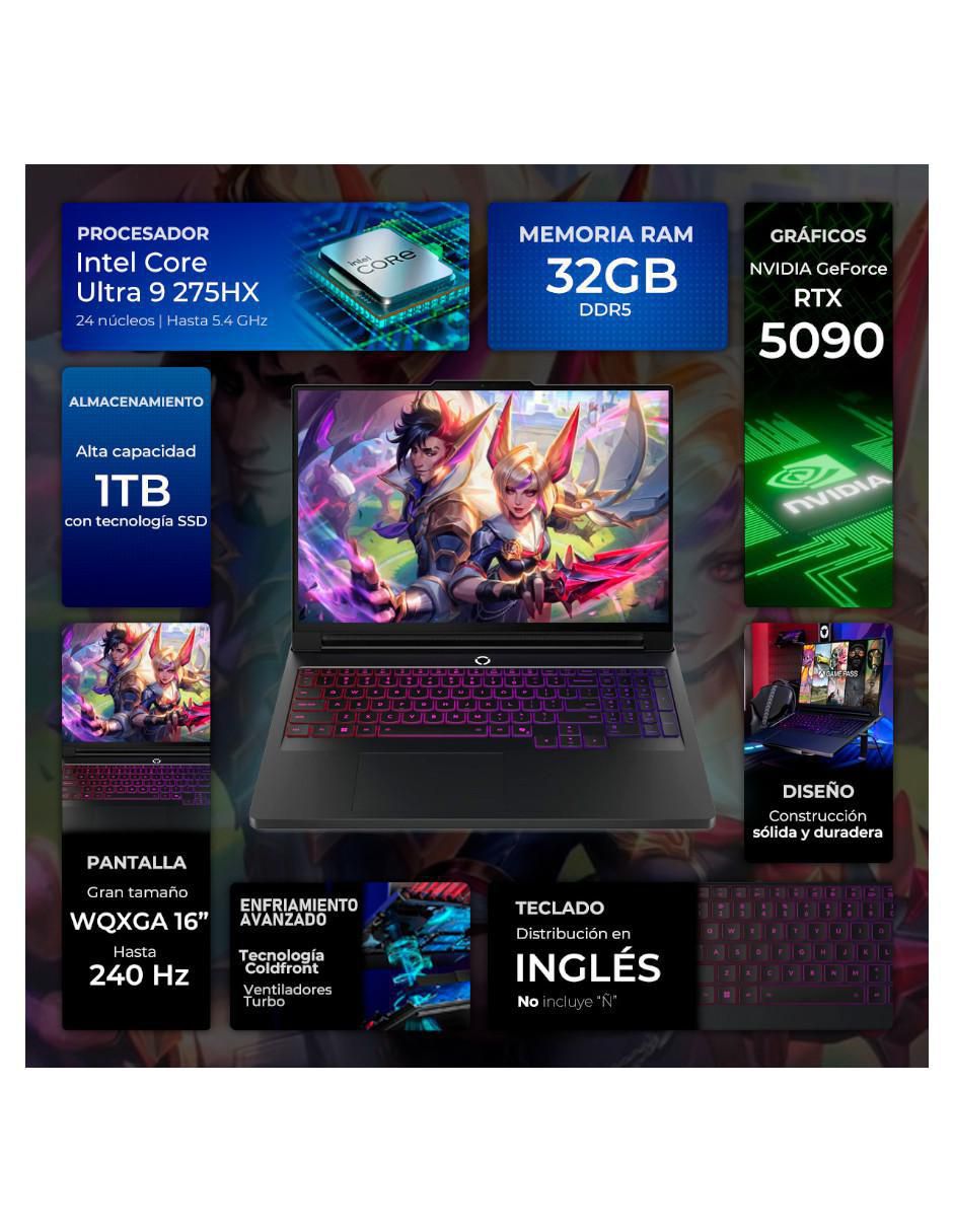 Laptop gamer 83F50017US 16 pulgadas WQXGA Intel Core Ultra 9 NVIDIA GeForce RTX 5090 32 GB RAM 1 TB SSD 3