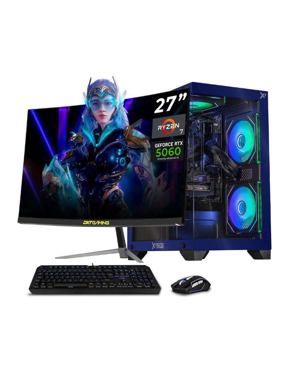 Computadora gamer XTPCR732GB5060MCHB 27 pulgadas Full HD AMD Ryzen 7 NVIDIA GeForce RTX 5060 16 GB RAM 1 TB SSD