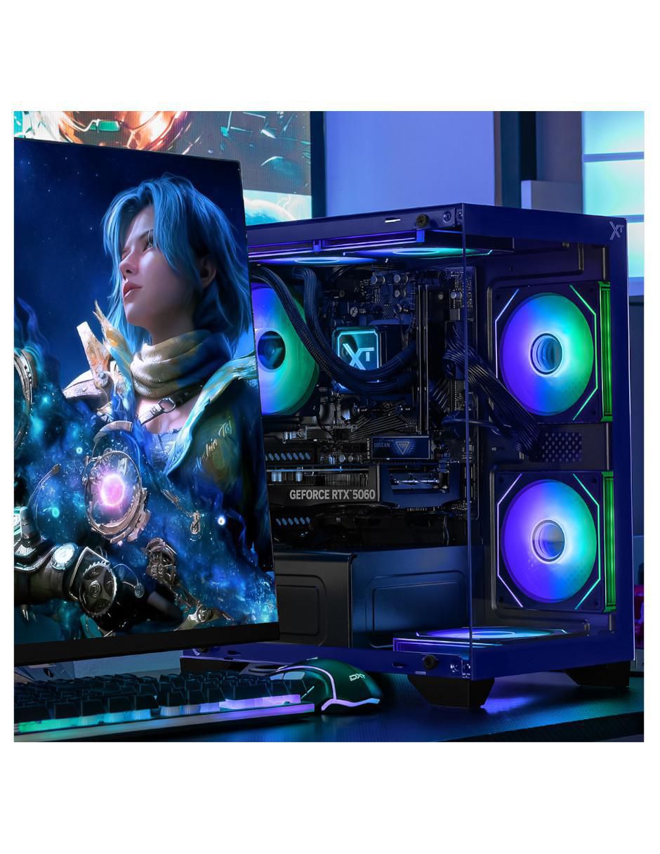 Computadora gamer XTPCR732GB5060MCHB 27 pulgadas Full HD AMD Ryzen 7 NVIDIA GeForce RTX 5060 16 GB RAM 1 TB SSD 5