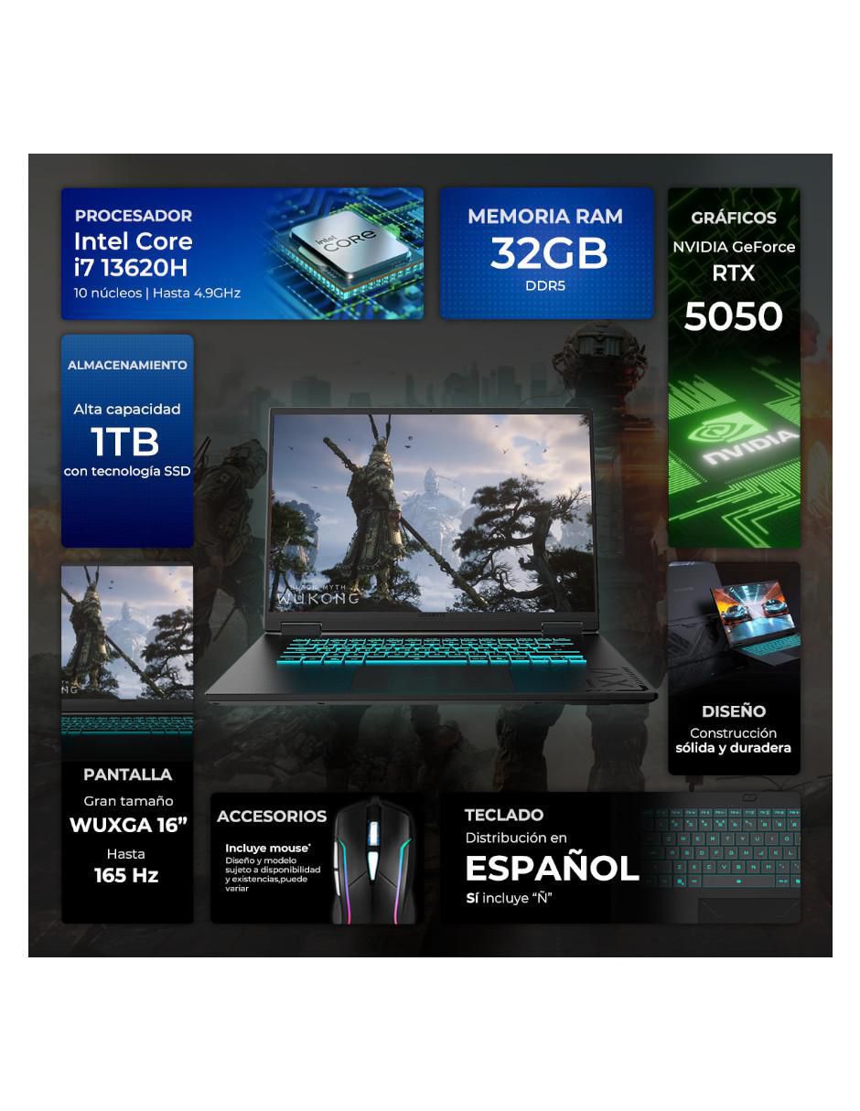 Laptop Game Gaming A16 16 pulgadas Wuxga Intel Core I7 NVIDIA Geforce Rtx 5050 32 GB RAM 1 TB SSD 2